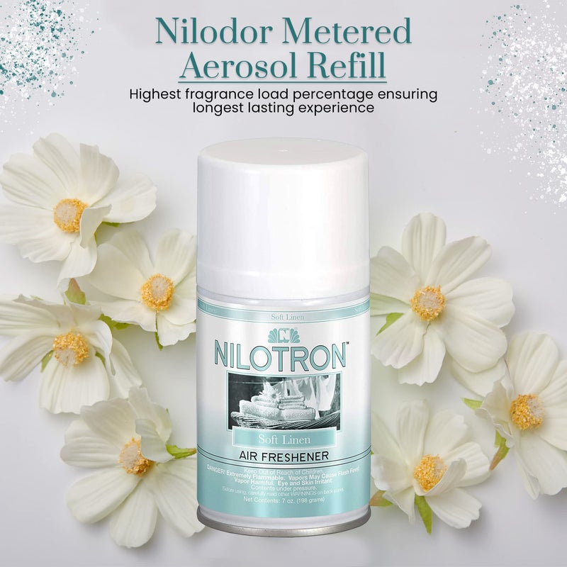 Nilodor Soft Linen Nilotron 7 oz. Metered Aerosol Refill, (05426) - Image 2
